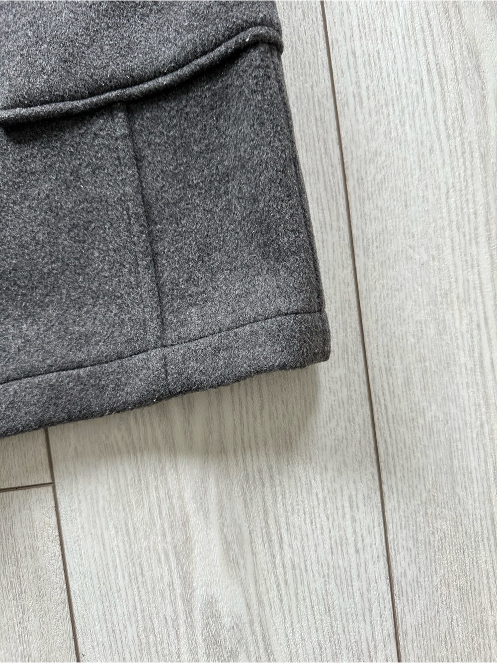 TNA Classic Hooded Duffle Wool Coat in Charcoal Gray  Small - Picture 3 of 8